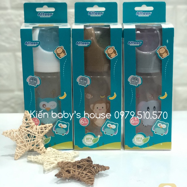 Bình sữa ATTOON 250ml nhập khẩu Thái Lan