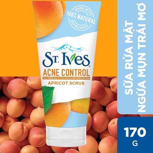 Sữa Rửa Mặt Tẩy Tế Bào Chết ST.IVES 170g