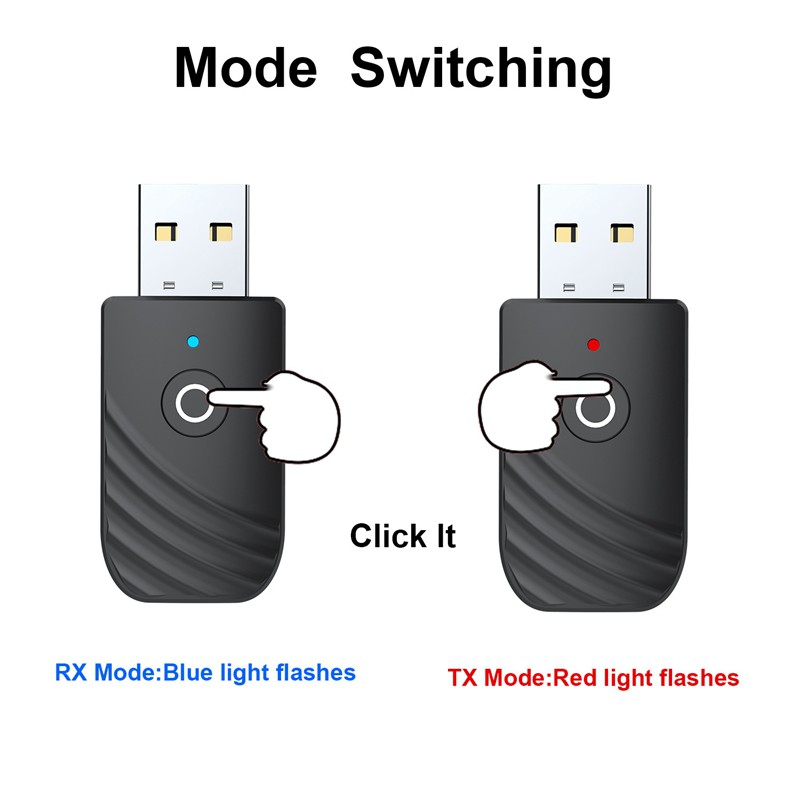 Usb Bluetooth 5.0 Chuyển Đổi Âm Thanh 3 Trong 1 Cho Tv Pc Xe Hơi 3.5mm