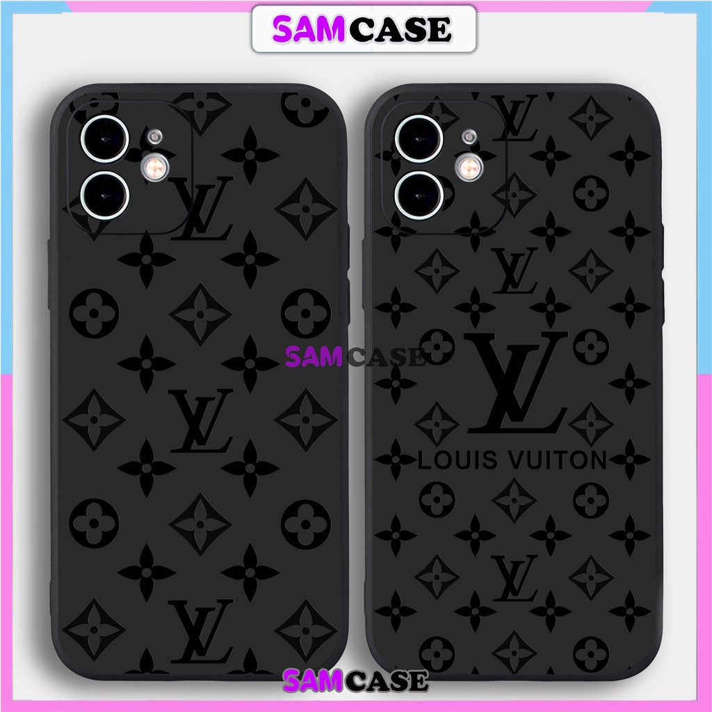 Ốp lưng iPhone LV Louis Vuitton cạnh viền vuông silicon dẻo bảo vệ cam cho ip 6/6s/7/8/X/XS/XR/11/12/13/14 Pro Plus Max