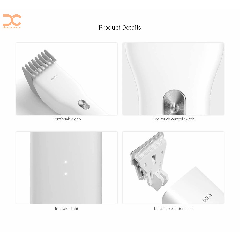 Tông đơ cắt tóc Xiaomi Enchen Boost pin sạc hai chế độ cắt [BẢO HÀNH 12 THÁNG]