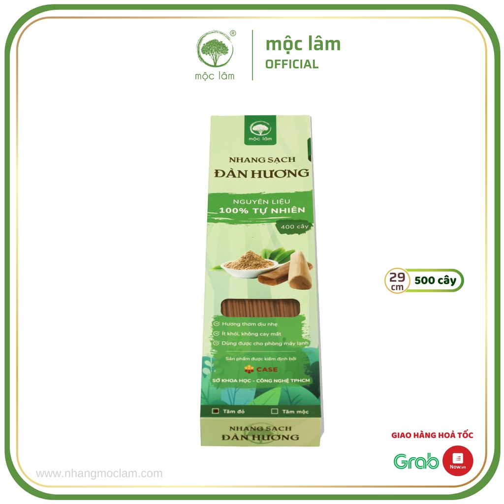 [COMBO 3HỘP] Nhang Sạch Đàn Hương 1500cây - 29cm  - TIẾT KIỆM 30K - Nhang thiên nhiên MỘC LÂM