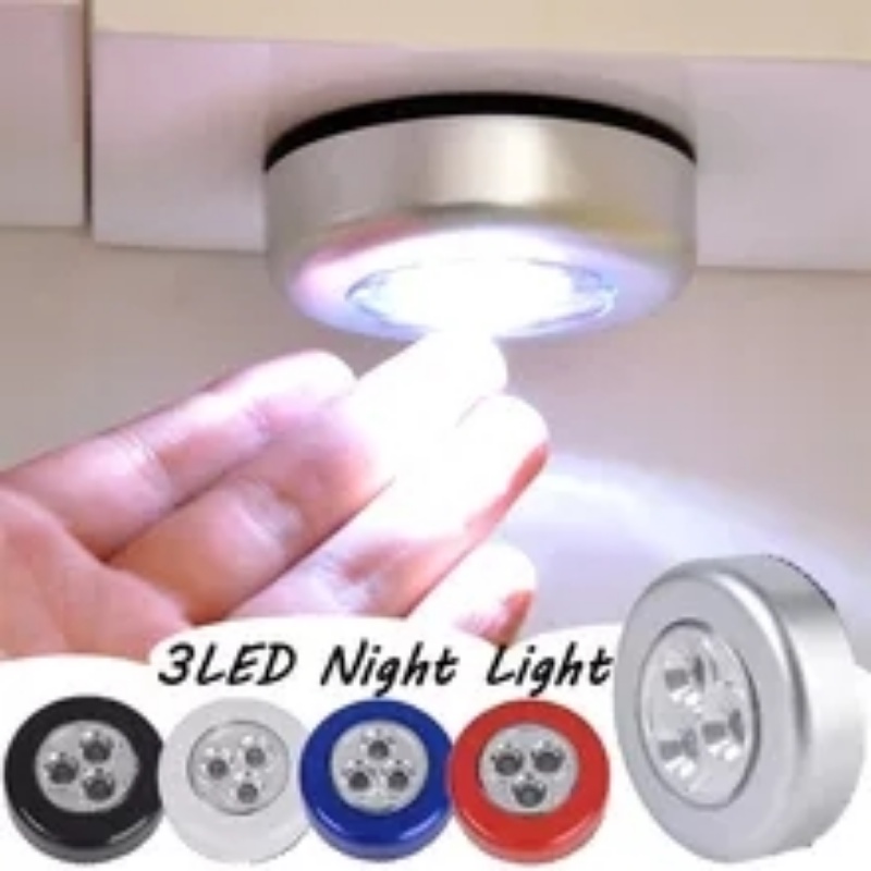 Đèn LED 3 Bóng mini Không Dây Cảm Ứng Chạm Gắn Tường Trang Trí