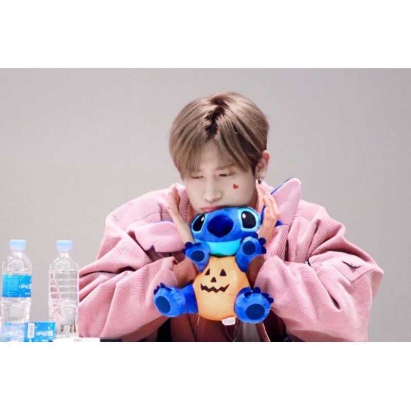 Gấu Bông Cosplay Stitch Bí Đỏ Được OPPA Của Nhóm Monsta X Ôm