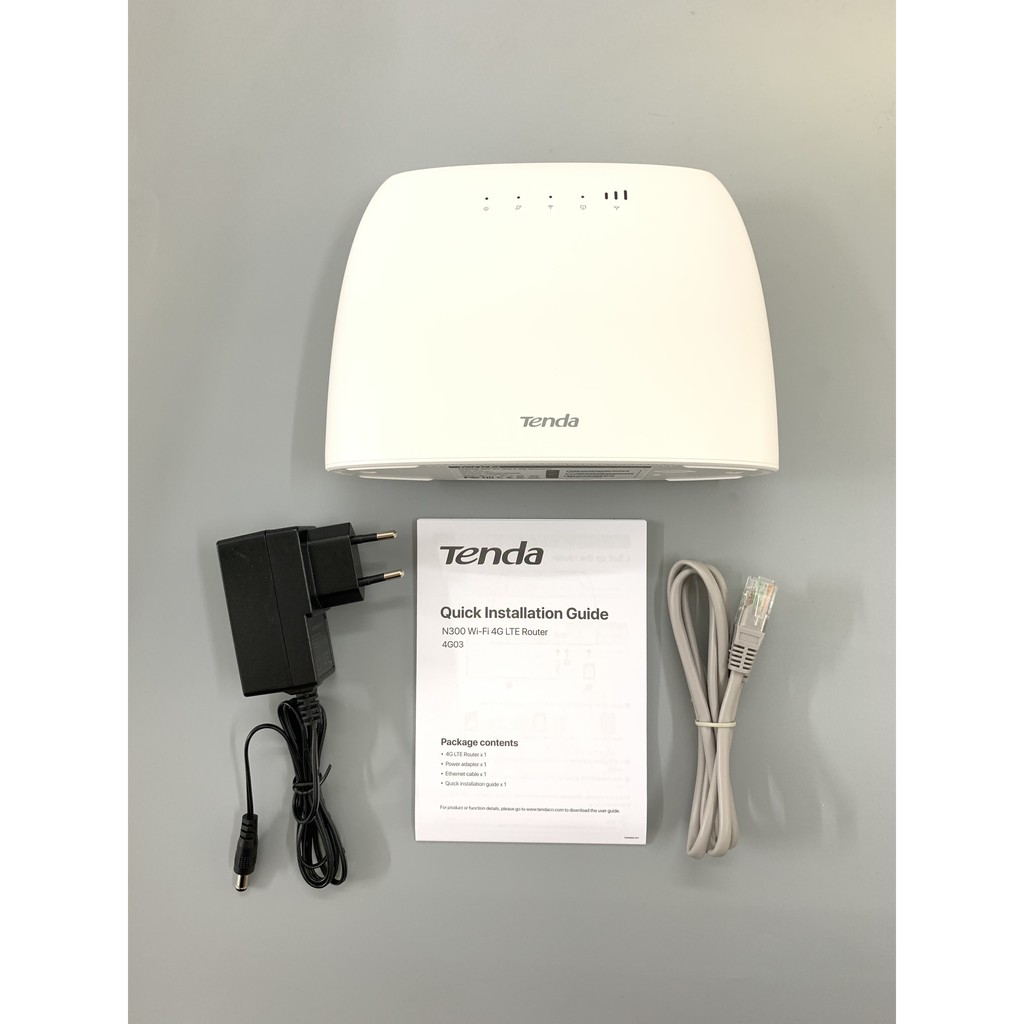 Bộ Phát WiFi dùng Sim 4G LTE Tenda 4G03 (Anten Ngầm) - Hàng Chính Hãng Bảo Hành 3 Năm