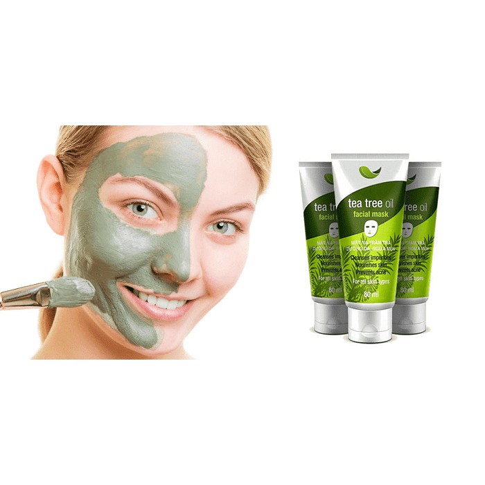 Mặt nạ ngừa mụn tràm trà cho da nhờn Tea tree oil facial mask