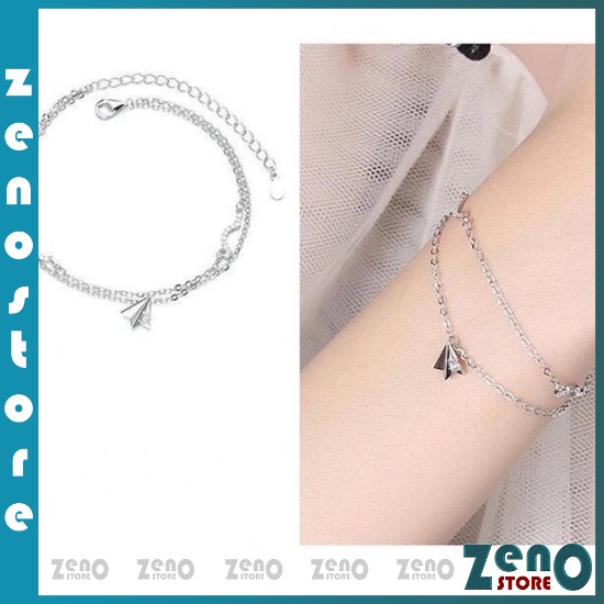 Vòng tay Titan ZenO (full box), LT07 Lắc tay nữ máy bay giấy cá tính mẫu Hàn Quốc