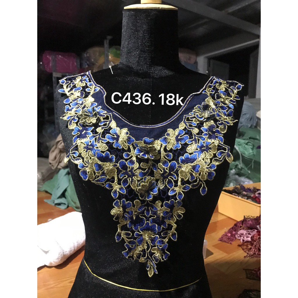 Cổ ren thêu hoa nhiều màu, nhiều mẫu