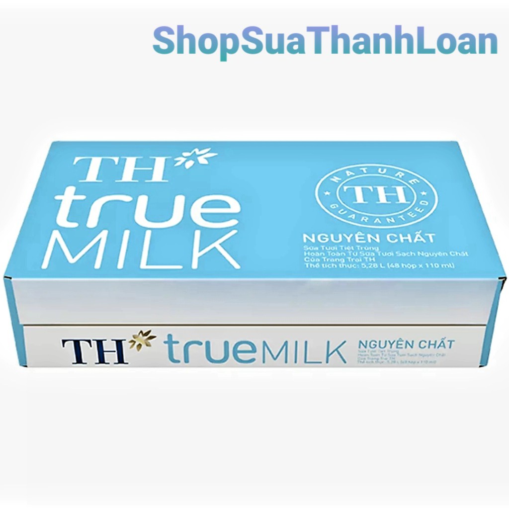 [HSD T9-2021] Thùng 48 Hộp Sữa tươi tiệt trùng TH true MILK KHÔNG ĐƯỜNG 110ml