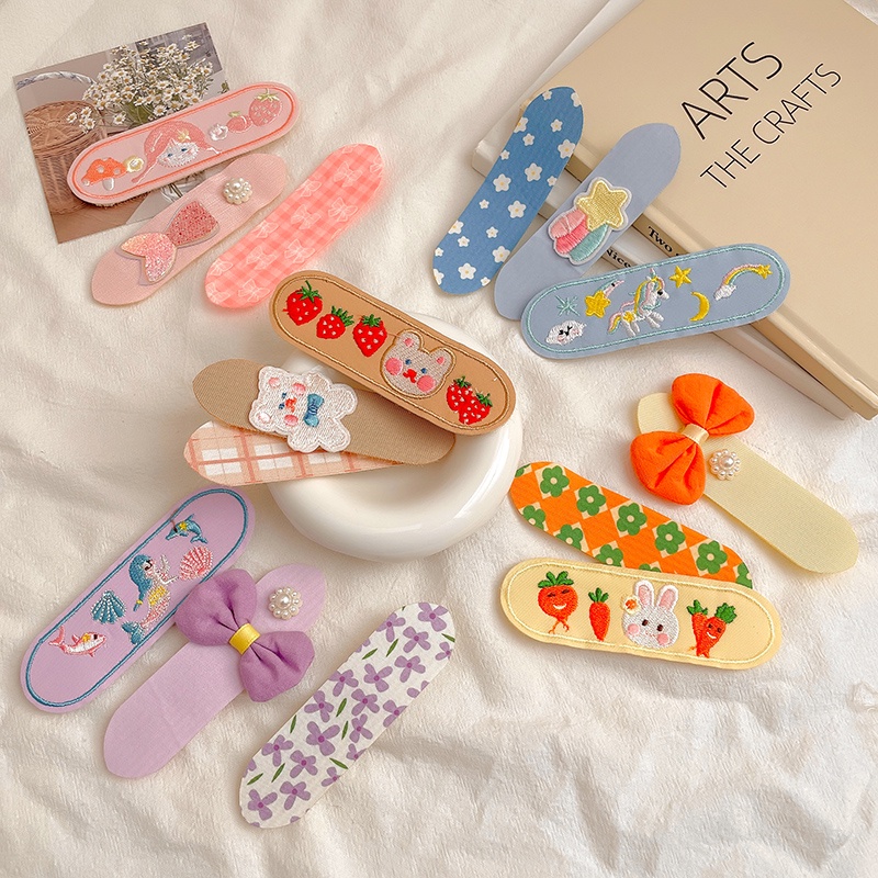 Set 1/3 Dây Cột Tóc Họa Tiết Hoạt Hình Phong Cách Hàn Quốc Cho Bé