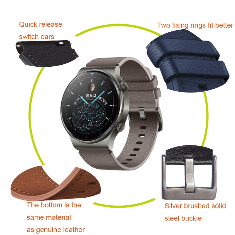 Dây Đeo Silicon Thoáng Khí Cho Đồng Hồ Huawei Gt2 Pro 46mm 42mm Huawei Watch Gt 2e Honor Magic Watch 2