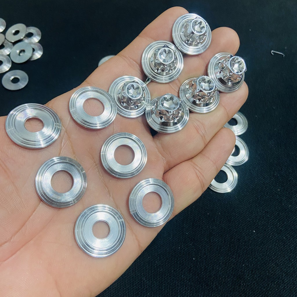 [SÁNG BÓNG XE] COMBO 10 MIÊNG LÔNG ĐỀN XE MÁY INOX 304 ĐẸP CHẤT CHƠI GẮN CHI TIẾT ỐC XE MÁY, DÀN ÁO XE MÁY SIÊU SÁNG