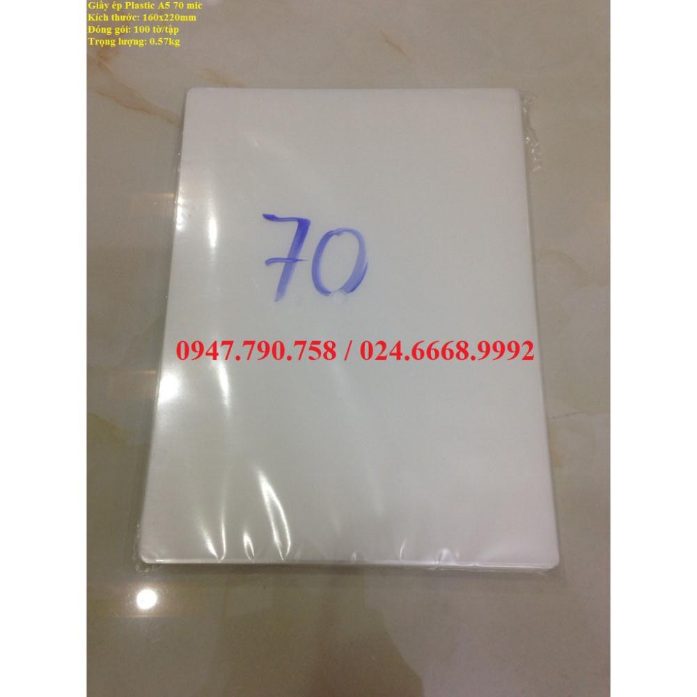 Giấy ép Plastic A5 70 mic (160x220mm) - Giấy ép ảnh - Màng ép A5