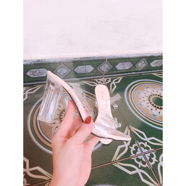 Giày Cao Gót Trong Suốt Sang Chảnh - kèm Video