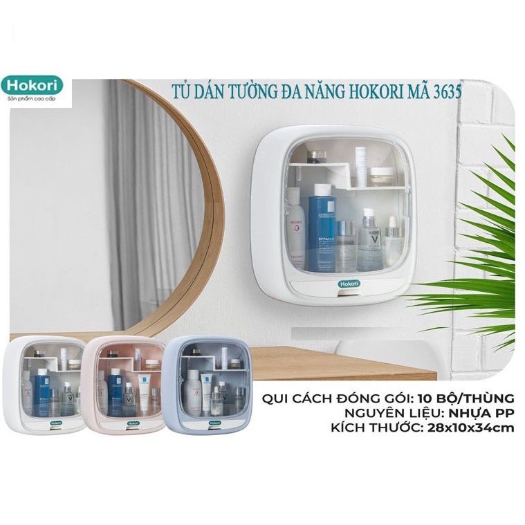 Tủ Mỹ Phẩm Dán Tường Tủ Dán Tường Đa Năng Hokori MÃ 3635 Tủ Đựng Thuốc, Đựng Đồ Đa Năng Tiện Lợi (SP200292)