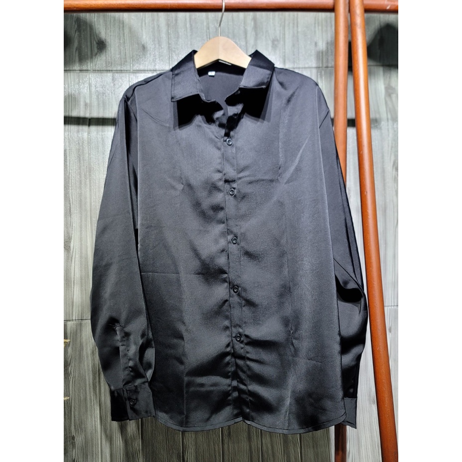 Áo Sơ mi tay dài Satin - Giá sỉ Unisex