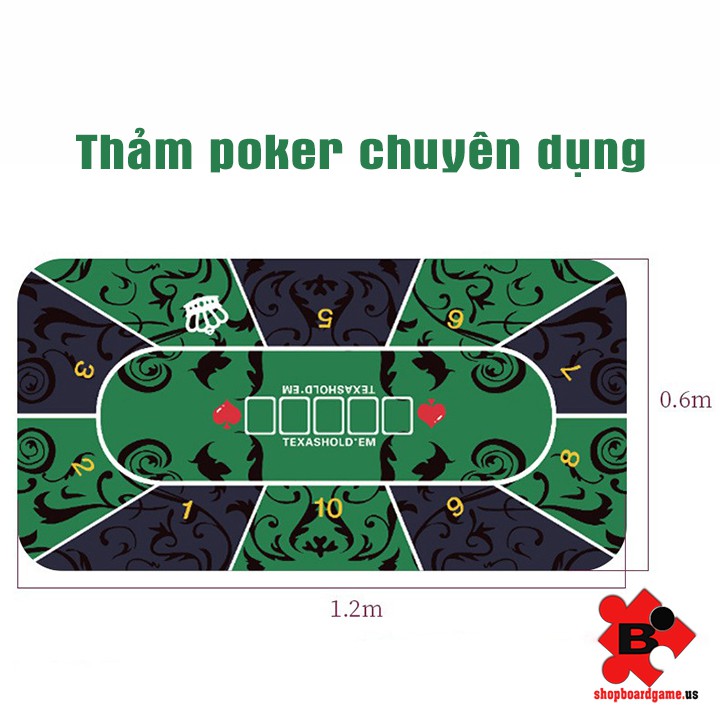 Thảm chơi tài xỉu casino - thảm poker size 1m2