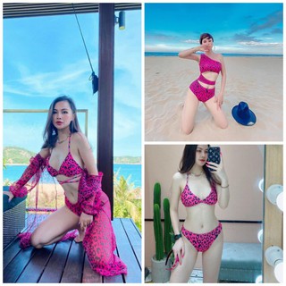 Set bikini beo hồng