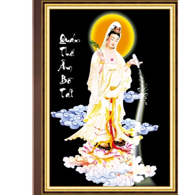 Tranh đính đá Phật Quan Âm Lg1542 (50x70) chưa đính