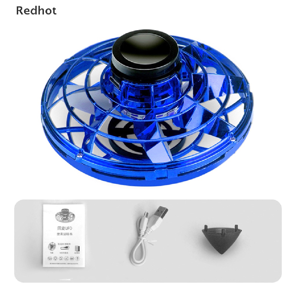 &lt; Redhot &gt; Con Quay Đồ Chơi Spinner Mini Có Đèn LED Loại UFO Nâng Cấp Chuyến Bay