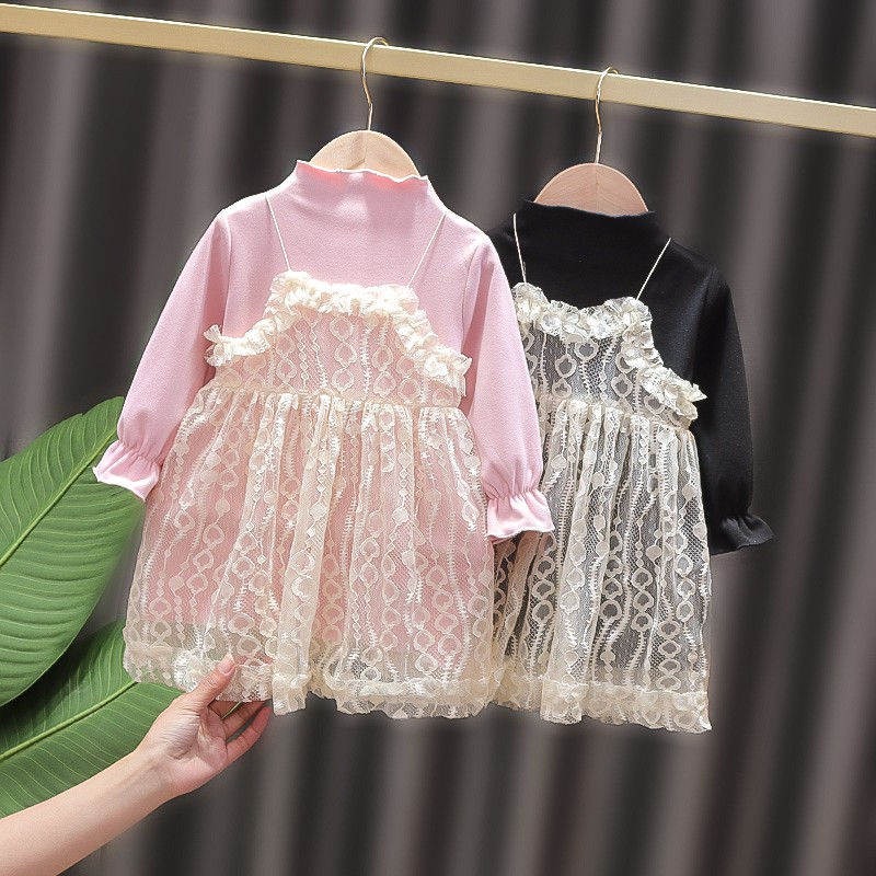 Bộ Đầm Công Chúa Phối Ren Xinh Xắn Cho Bé Gái &amp; X