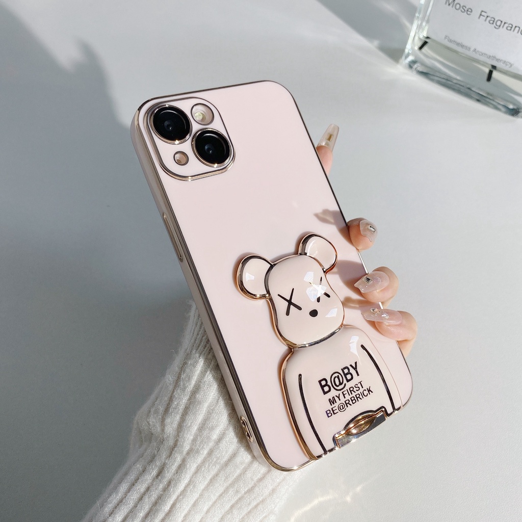 Ốp Điện Thoại Có Giá Đỡ Hình Gấu 3D Cho iPhone 13 12 11 pro max XS XR XAMAX 7/8SE2020 7/8PIUS