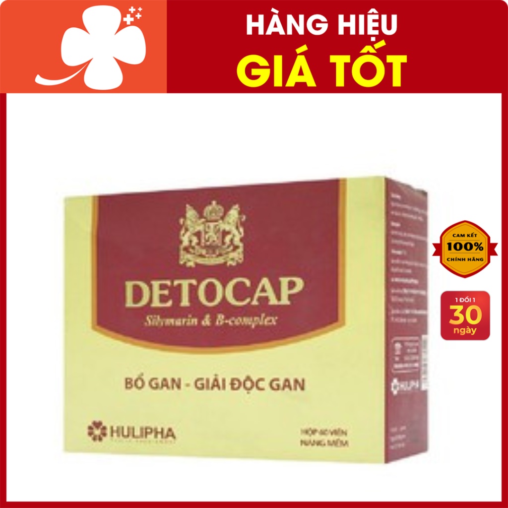 DETOCAP – Hỗ trợ điều trị viêm gan, giải độc gan và tăng cường chức năng gan (hộp 60 viên)