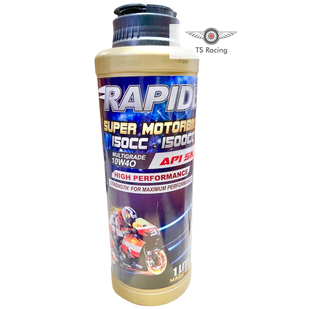 Nhớt rapide super motorbike 10w40 api sn 1500cc 1L - xe pkl