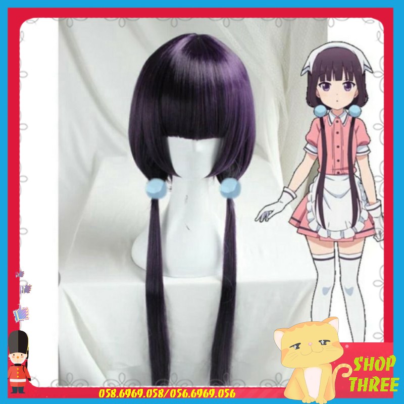 [Sẵn] Wig/tóc giả cosplay Maika Sakuranomiya màu tím đen - Blend S tại MIU SHOP 03