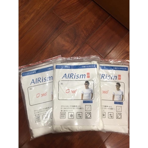 combo 3 áo nam airism xxl cộc tay
