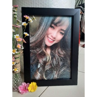 Khung ảnh 40×60 cỡ lớn, khung tranh đính đá treo tường mặt kính