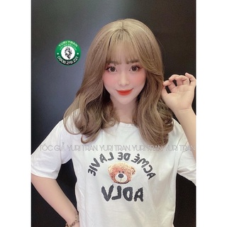 [ẢNH THẬT] Tóc giả nữ cao cấp (bộ nguyên đầu dợn có hai màu)