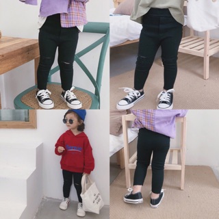 Quần Legging rách gối cho bé - MẪU MỚI