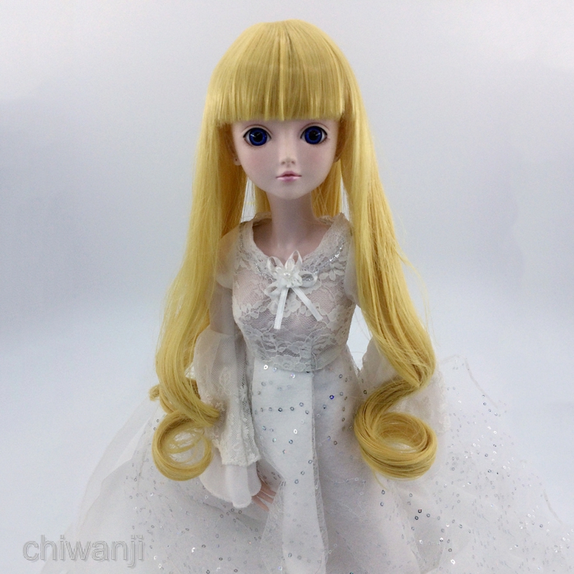 [CHIWANJI] Curly Hair Wig Hairpiece for 1/4 1/6 BJD SD DZ DOD Dollfie Doll LUTS KID Dolls