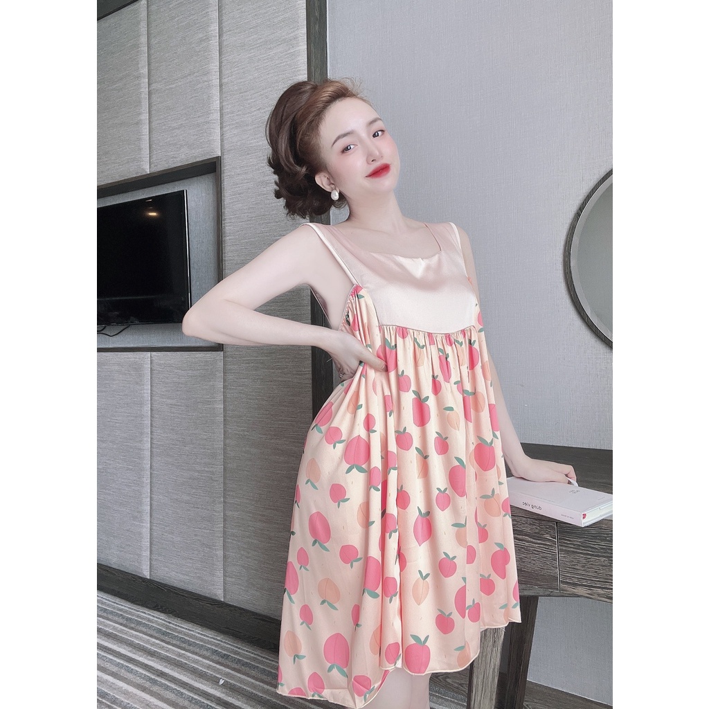 Đầm ngủ váy xinh Latin cao cấp - form 40-58kg