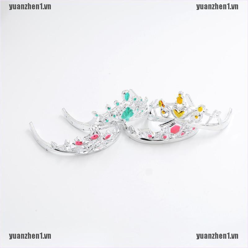 [YUANZHEN1] Set 8 Vương Miện Cài Tóc 4 Màu Cho Phụ Kiện Trang Sức