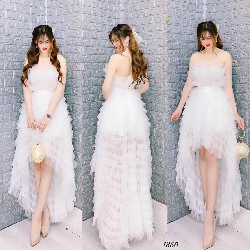 ĐẦM CÚP TẦNG ĐUÔI TÔM CỰC XINH ( ảnh và video thật 1000% )