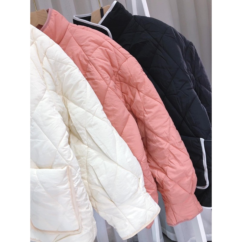 Áo Khoác Phao Trám Ô Viền ❤️freeship ❤️