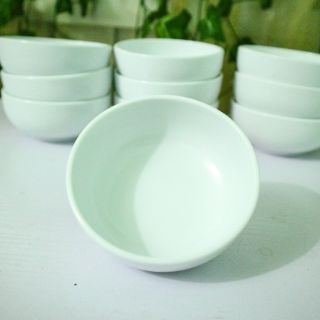 Set 10 chén sứ trắng đựng nước chấm