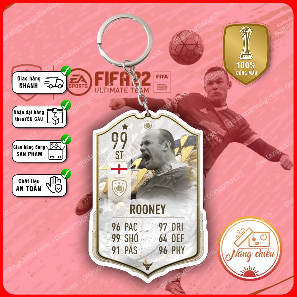 Móc Khóa thẻ Huyền Thoại CLB bóng đá Manchester United ☘️MÓC KHÓA THẺ CẦU THỦ☘️