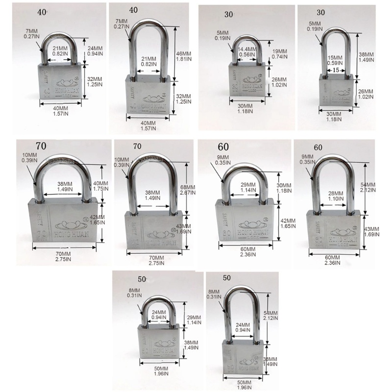 Ổ Khóa Tay Cầm Chữ U Bằng Thép Bền Chắc Chất Lượng Cao