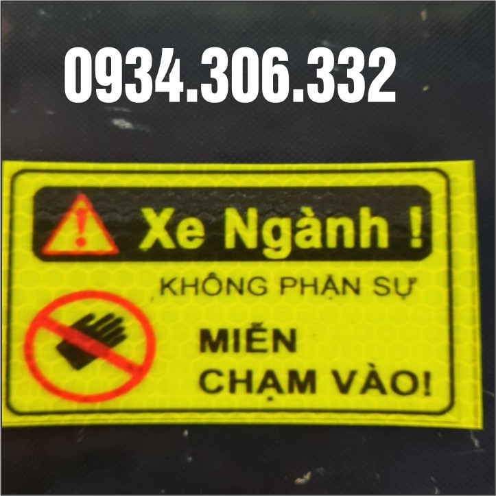 LOGO CẢNH BÁO DÁN XE - XE NGÀNH