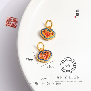 Charm Khóa tụ lộc vàng #C175 ( An Ý Hiên)