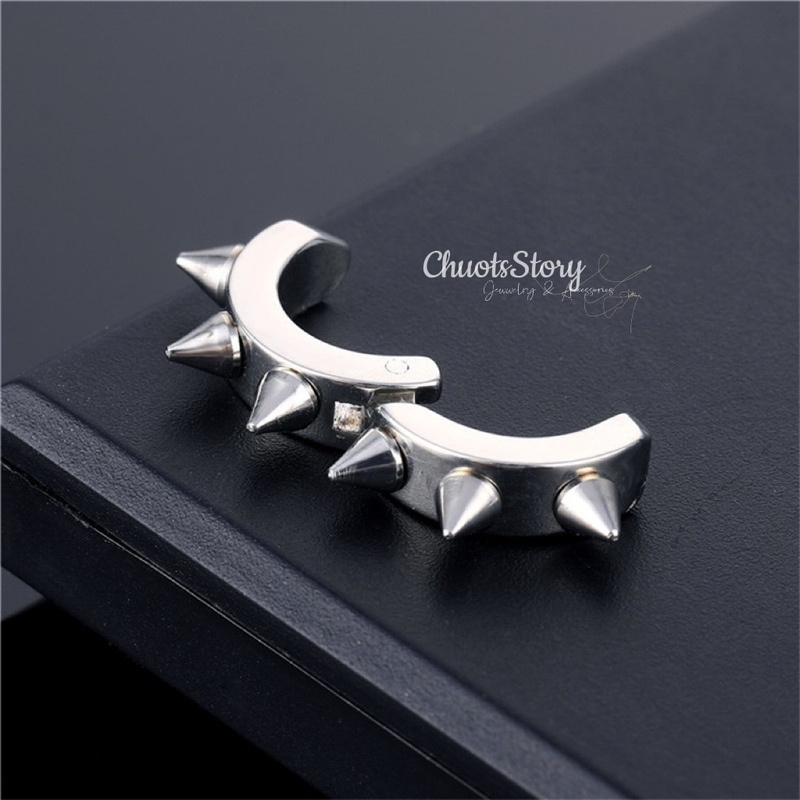 Khuyên tai kẹp nam nữ không cần bấm lỗ nhiều mẫu, bông tai titan thời trang unisex cá tính - ChuotsStory