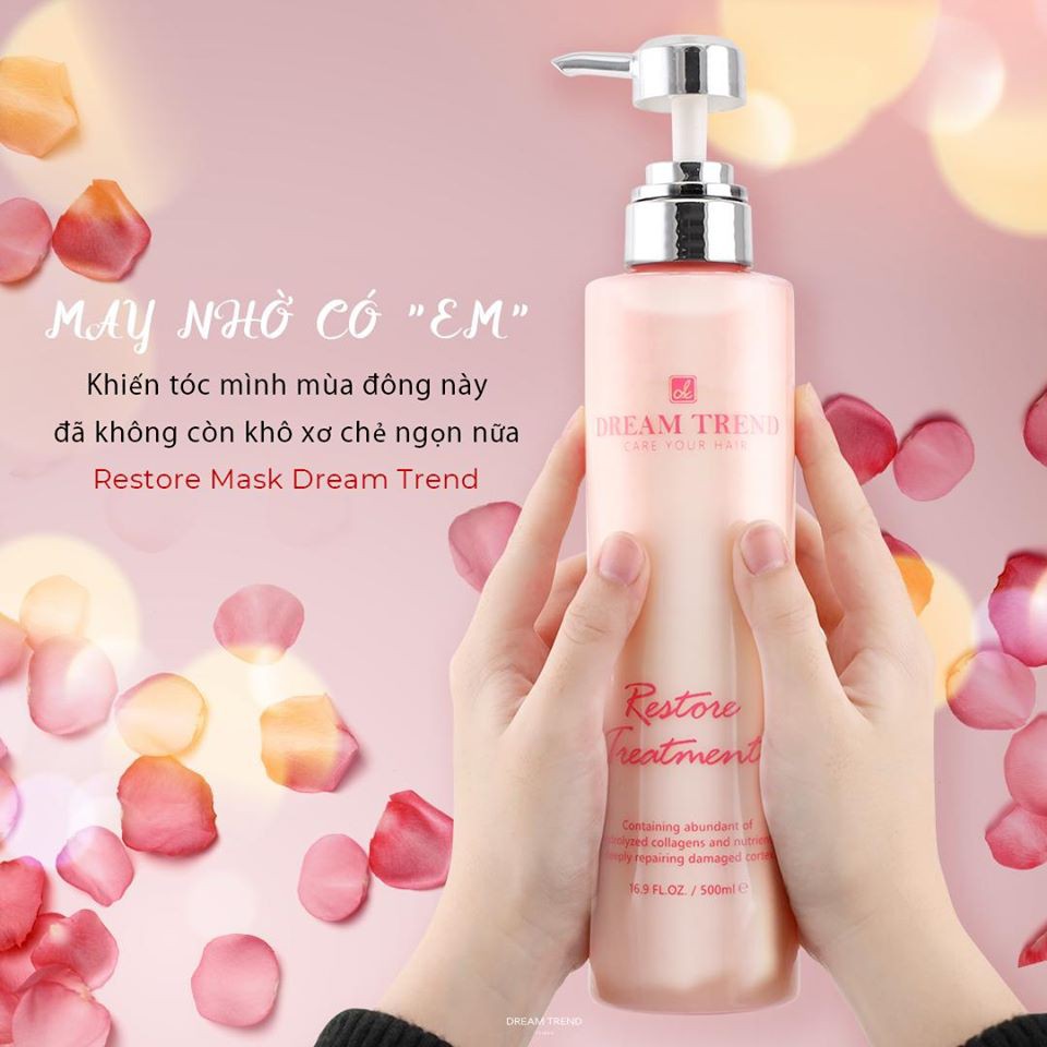 Combo 1 Mặt nạ dưỡng tóc Retore Treatment (Hồng) + 1 Essence dưỡng tóc AHA Dream Trend