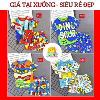 🔥loại 1 meckeykids🔥10kg-22kg bộ quần áo đùi cộc bsc3 bé trai size nhí thun lạnh 3d khủng long siêu nhân - sunkidsqategia