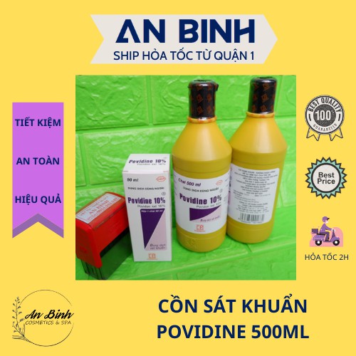 (Q1 - Hcm) Dung Dịch Sát Khuẩn Povidine 500Ml - Cồn Đỏ Povidine 10% Vệ Sinh Vết Thương Tại Nhà (Chai 500Ml))