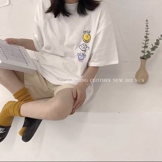 Áo phông 3 mặt cười xếp dọc TH6