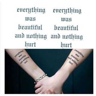 Hình xăm dán chữ kí everything 10x6cm_ mua 5 tặng 1 tấm đồng size