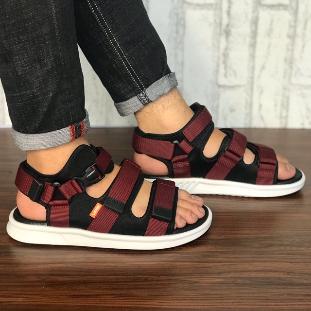 Giày sandal Vento unisex nam nữ 3 quai ngang siêu nhẹ có quai hậu cố định cho cặp đôi mang đi học đi biển du lịch NB03R